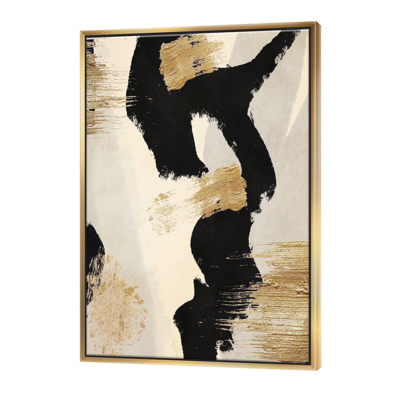 Designart - Glam Collage II - Modern & Contemporary Canvas in Gold Frame